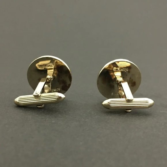 BURBERRY Gold Tone Cufflinks Tie Pin Set/7R0460 - Picture 3 of 6